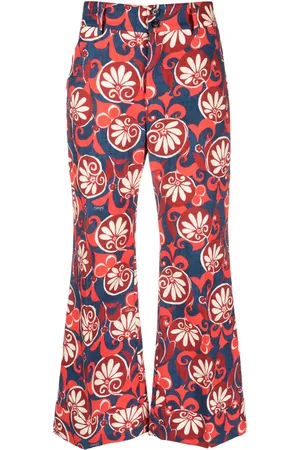 La DoubleJ Hendrix floral-print cotton trousers