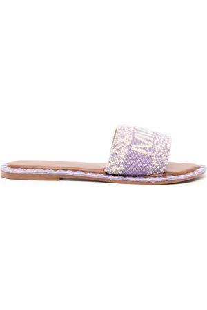 De Siena shoes Miami beaded leather sandals