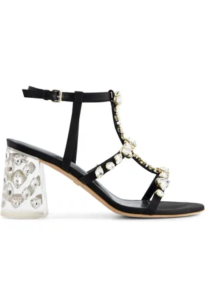 Giambattista Valli Diamond Dip satin sandals