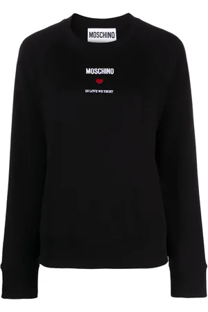 Moschino Embroidered-logo cotton sweatshirt