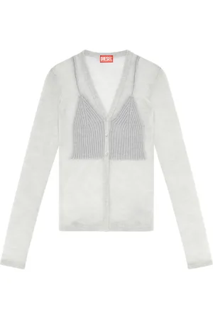 Diesel Layered-effect knitted cardigan