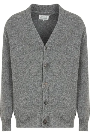 Maison Margiela Ribbed-edge wool cardigan