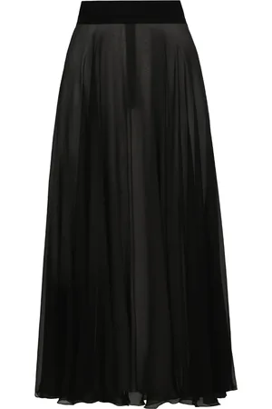 Dolce & Gabbana Silk chiffon pleated midi skirt
