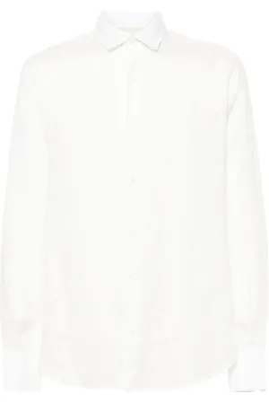 PENINSULA SWIMWEAR Spread-collar linen shirt