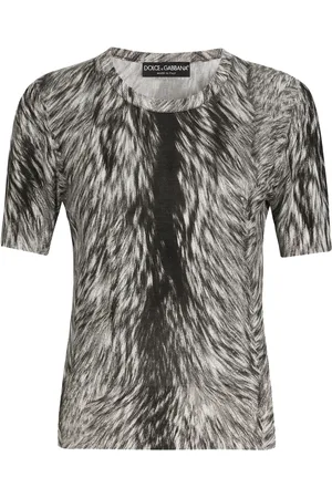 Dolce & Gabbana Fur-print top