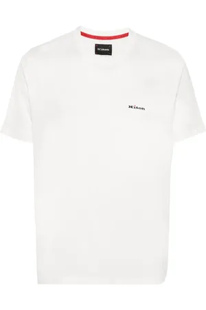 Kiton Embroidered-logo cotton T-shirt