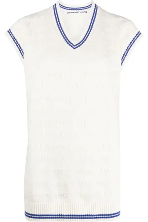 Alexander Wang Stripe-detail knitted sleeveless top
