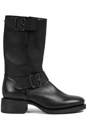 Dsquared2 Logo-debossed leather boots