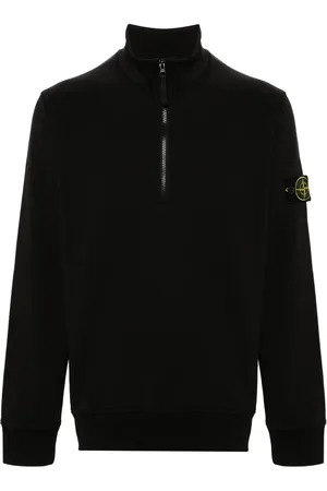 Stone Island Compass-patch zip-up sweatshirt