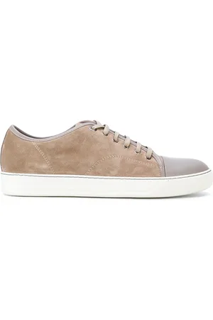Lanvin Panelled suede low-top sneakers