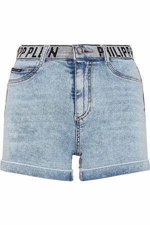 Philipp Plein Logo-waistband denim shorts