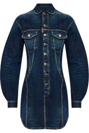 Dsquared2 Logo-patch denim minidress