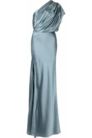 Michelle Mason Asymmetric open back gown