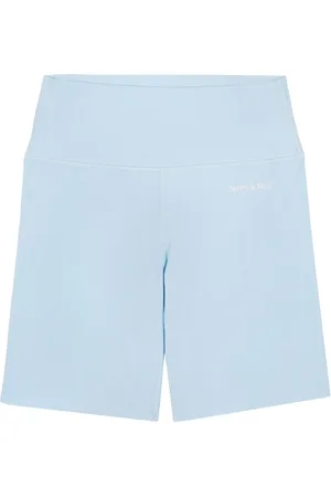 Sporty & Rich Logo-print elasticated-waistband biker shorts