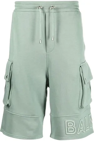 Balmain Embossed-logo cotton bermuda shorts