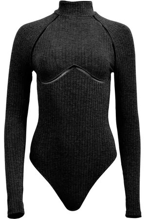 FLEUR DU MAL Lattice-trim ribbed bodysuit