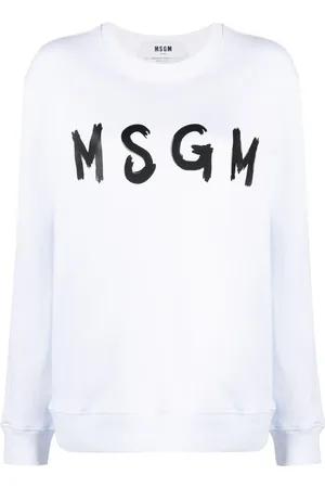 Msgm Logo-print cotton sweatshirt