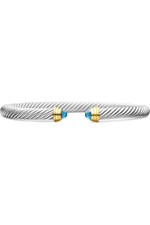 David Yurman 14kt yellow gold and sterling Classic Cable bracelet (5mm)