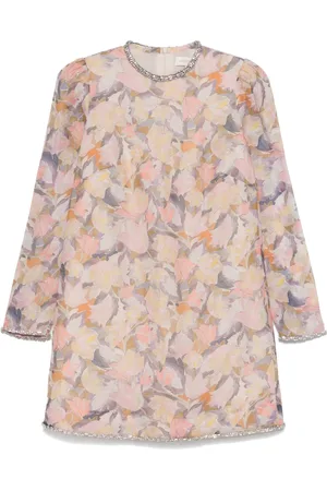 ZIMMERMANN Diamante-trim mini dress