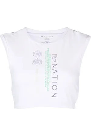 P.E Nation Logo-print cropped vest top