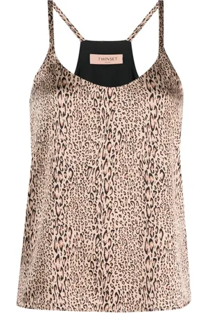 Twin-Set Leopard-print sleeveless tank top