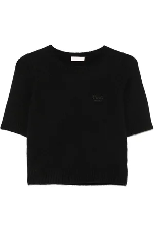 Liu Jo Logo-embroidered knitted top