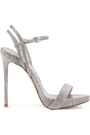 LE SILLA 120mm Gwen rhinestone-embellished leather sandals
