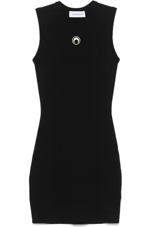 Marine Serre Crescent Moon-detail mini dress
