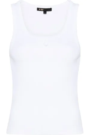 Maje Clover-embroidered tank top