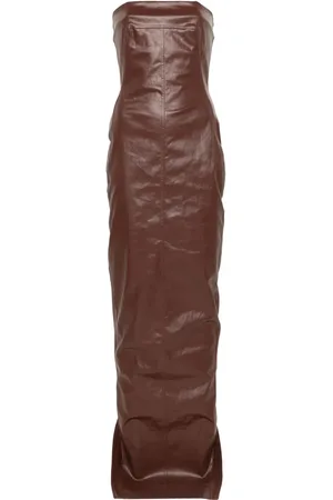Rick Owens Square-neck denim gown