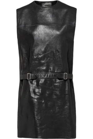 Prada Sleeveless leather mini dress