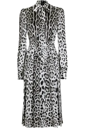 Dolce & Gabbana Animal-print midi dress