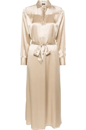 Kiton Classic-collar silk shirtdress