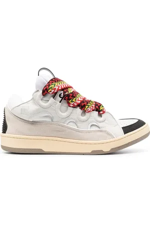 Lanvin Curb suede trim sneakers