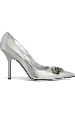 Dsquared2 100mm logo-plaque leather pumps