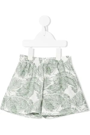 Little Bambah Palm-print linen shorts