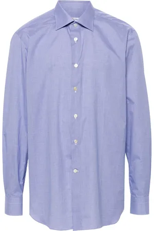 Kiton Houndstooth-pattern cotton shirt
