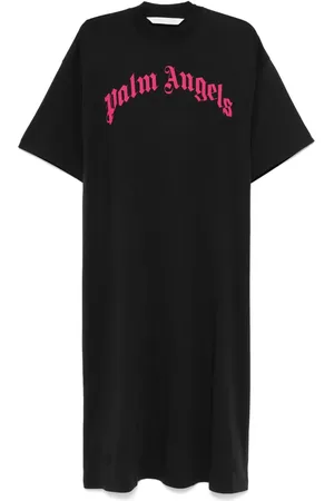 Palm Angels Curved-logo maxi dress
