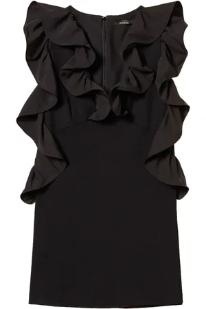 Twin-Set Ruffled V-neck minidress