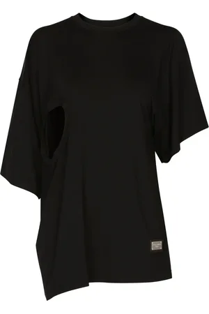 Dolce & Gabbana Asymmetric logo-plaque T-shirt