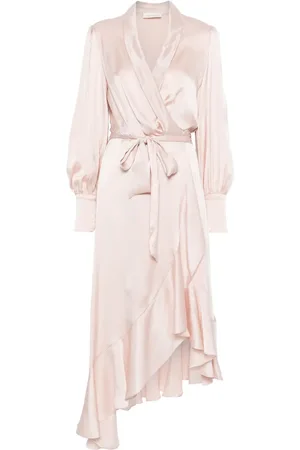 ZIMMERMANN Wrap silk midi dress