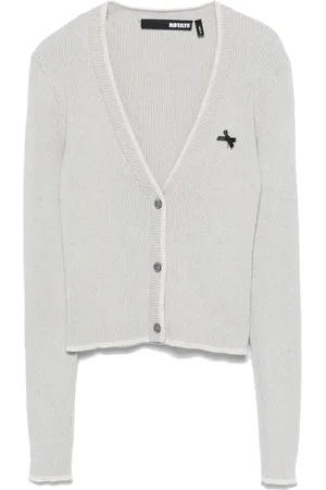 ROTATE Ribbed cardigan