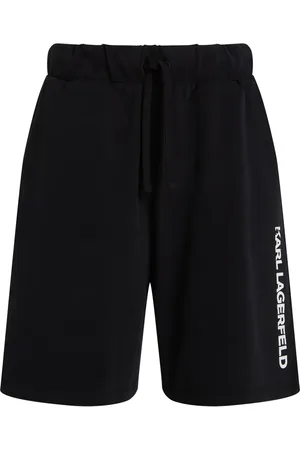 Karl Lagerfeld Logo-print organic-cotton shorts