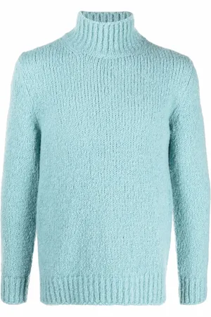 BRIONI Mock-neck knitted cashmere jumper