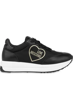 Moschino Logo-patch lace-up sneakers