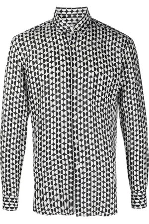 PENINSULA SWIMWEAR Geometric-print long-sleeve shirt