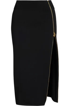 Patou Decorative-zip midi skirt