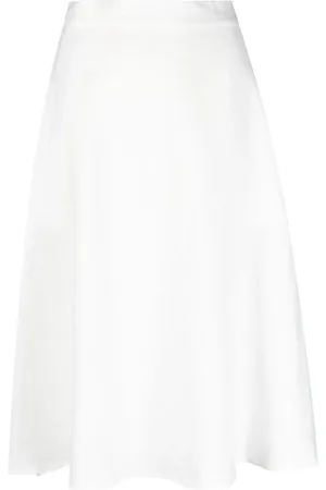Ralph Lauren High-waist linen midi skirt
