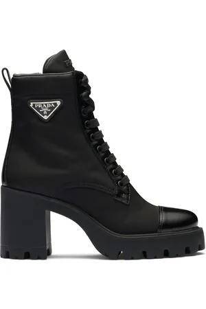 Prada 90mm triangle-logo ankle boots