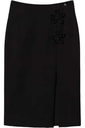 Twin-Set Floral-appliqu?? skirt